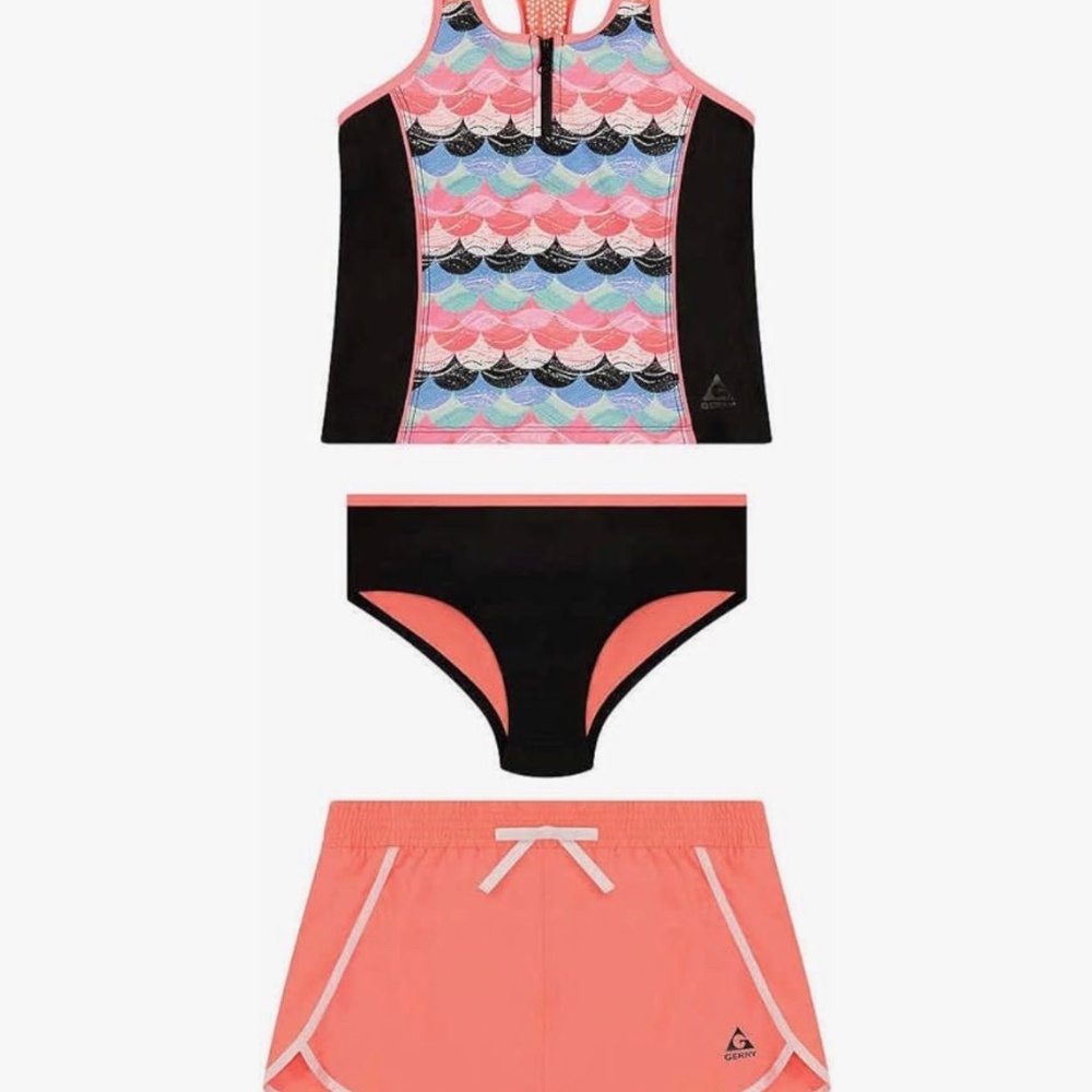 Gerry Girls 3- Piece Tankini & Shots Swimsuit Set